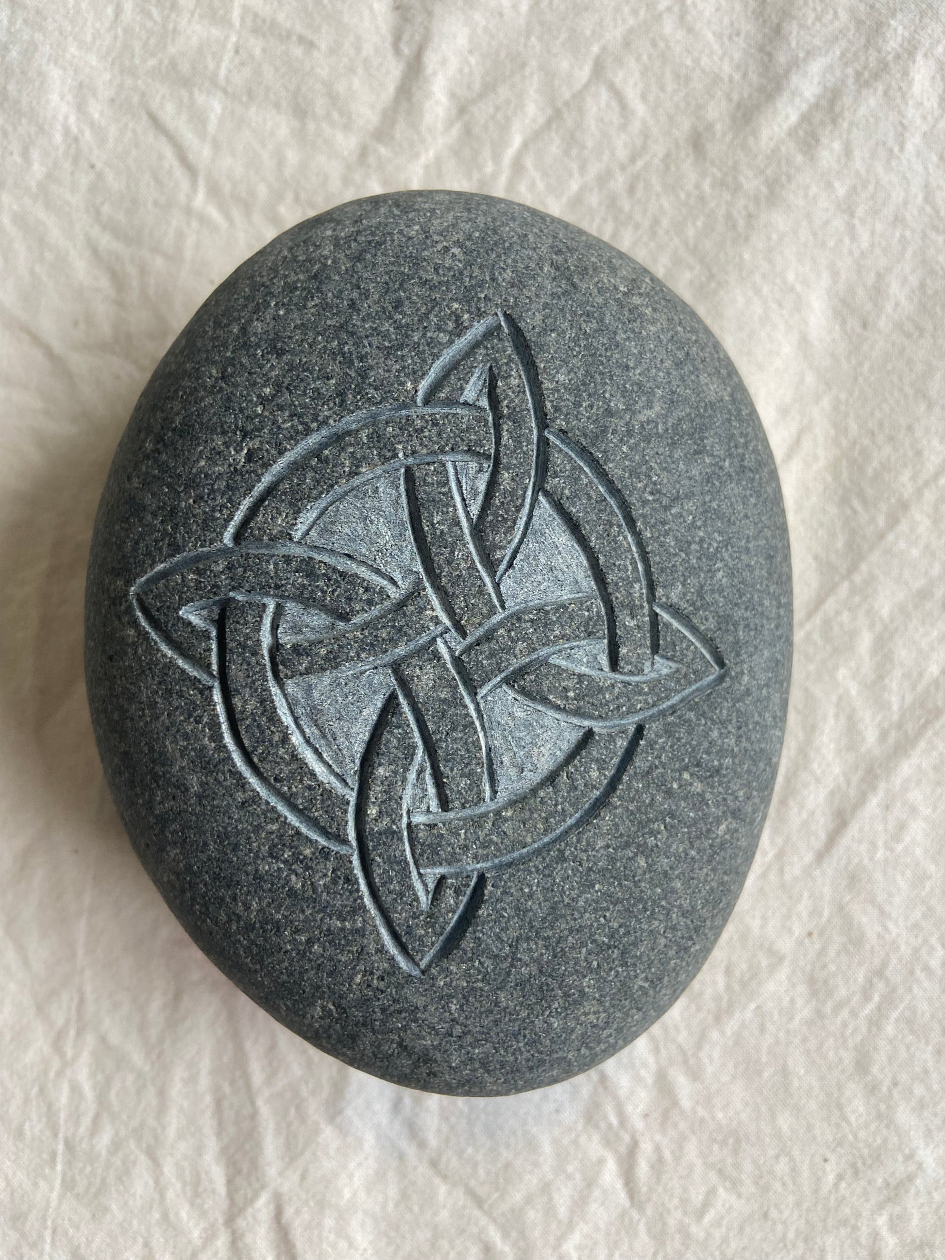 Stone Carved Celtic Witches Knot