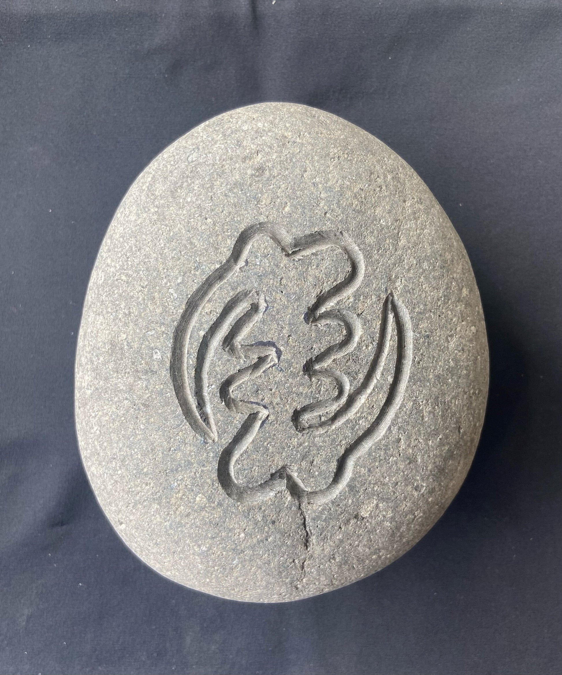Stone Carved African Gye Nyame Symbol