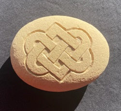Stone Carved Celtic Love Knot Symbol