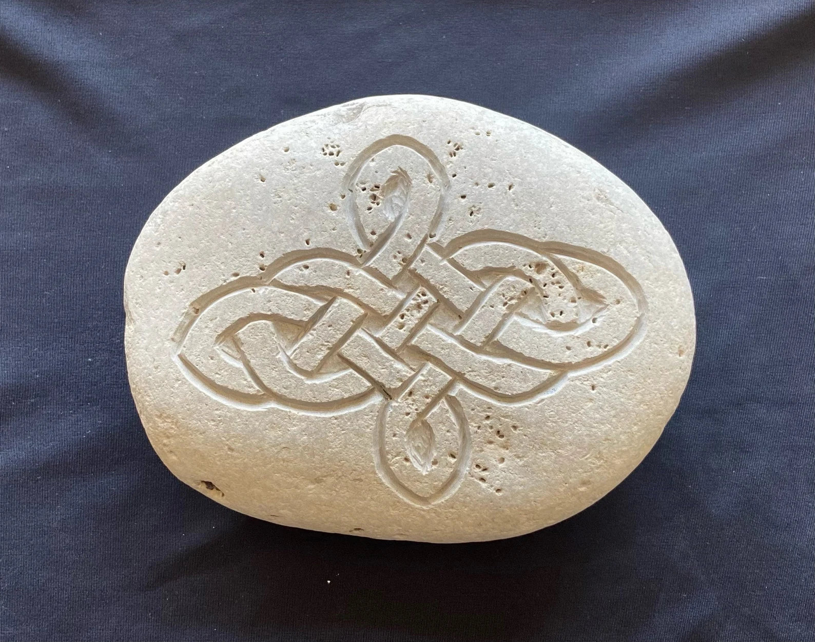 Stone Carved Four Point Celtic Knott