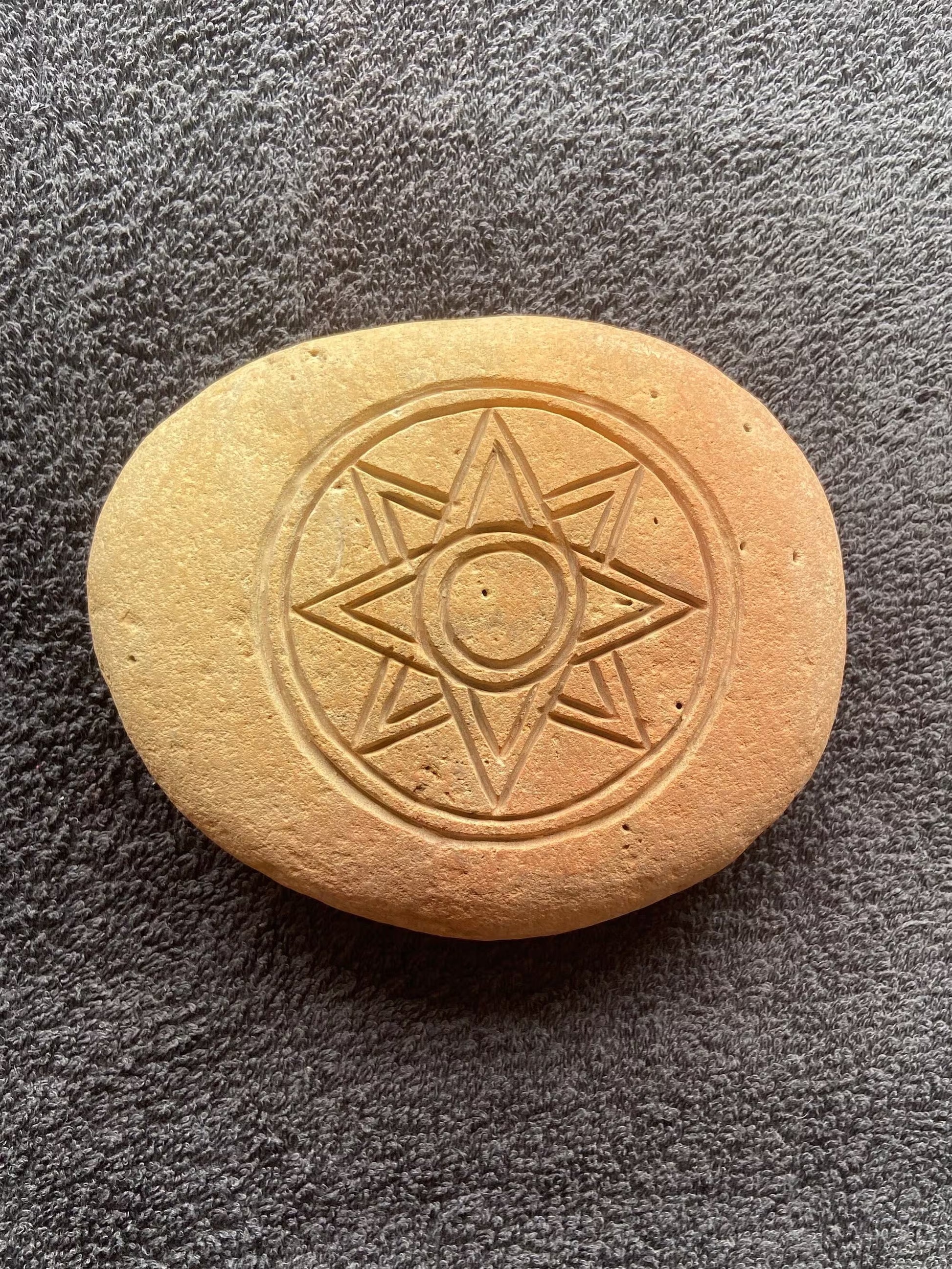 Stone Carved Native American Symbol of Hope and Balance