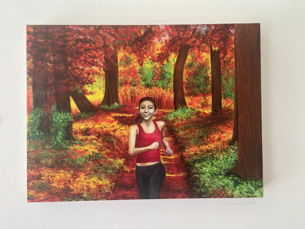 Autumn Running Trails Acrylic Painting
