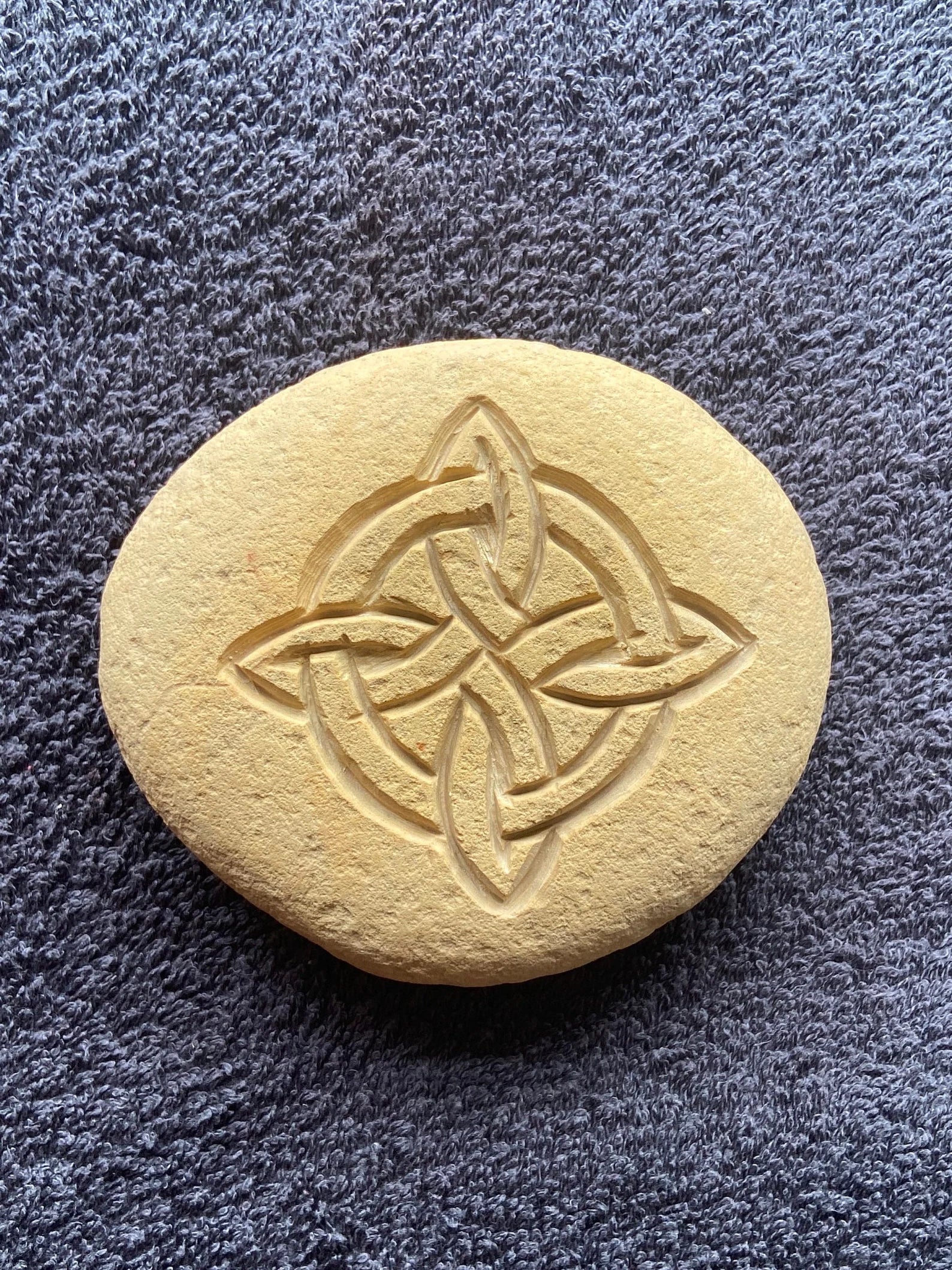 Stone Carved Celtic Witches Knot